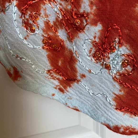 Greater Good Patriotic Tunic Women’s OS embroidery Stars Americana Boho festival - Picture 5 of 8